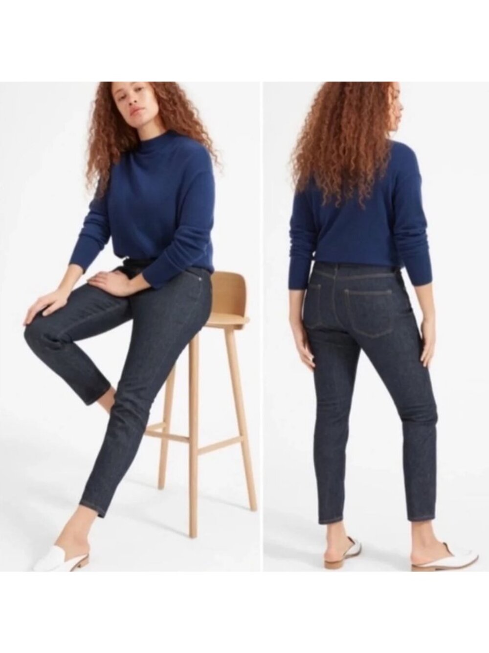 Everlane High Rise Cigarette Jean Women's Size 31 Reg in Dark Indigo NWT!